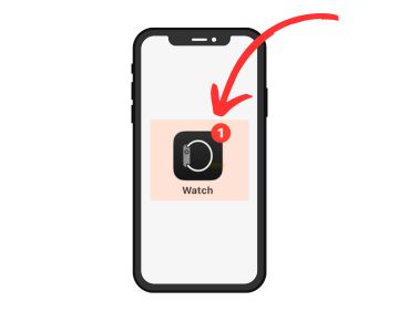 iPhone内のWatchアプリアイコンをタップ