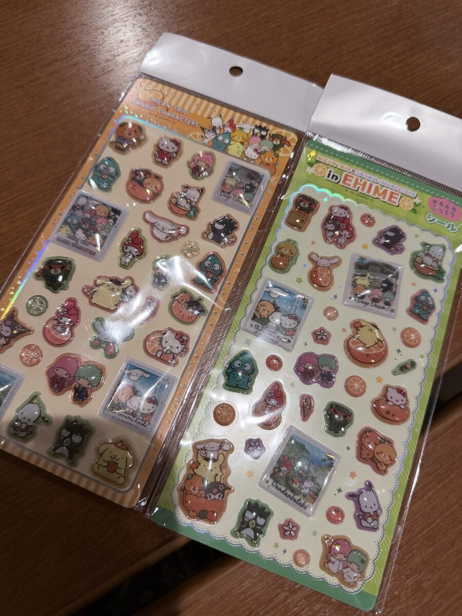 オレンジフェリーで買ったサンリオ×みきゃんコラボのシール