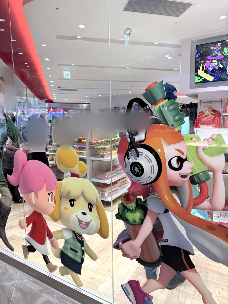 渋谷パルコ6F Nintendo TOKYOのショーウィンドウ