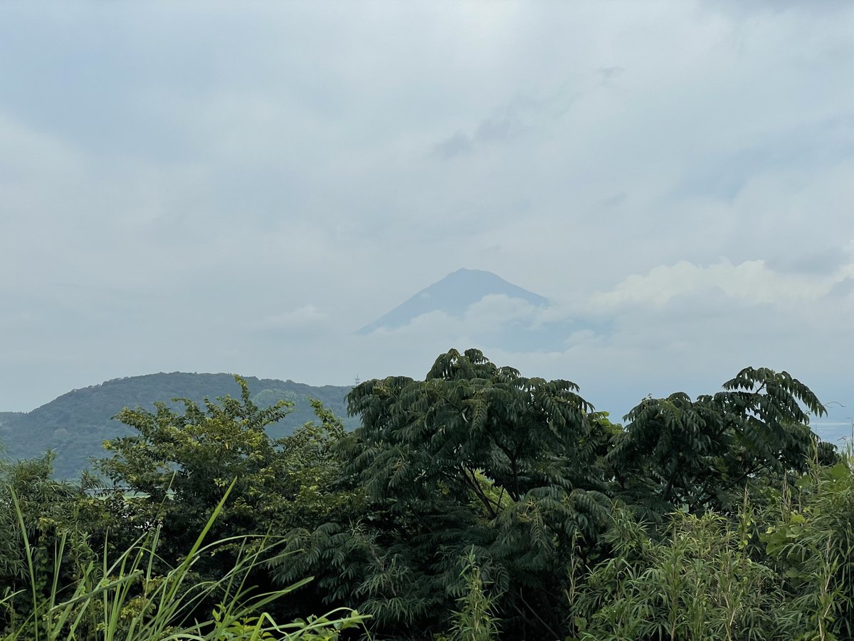 帰り道のサービスエリアから見えた富士山（2022年8月）