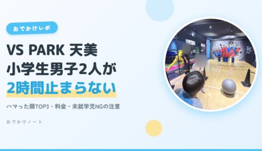【2026】VS PARK天美を小学生男子2人と体験｜120分で遊べた？料金・年齢も紹介