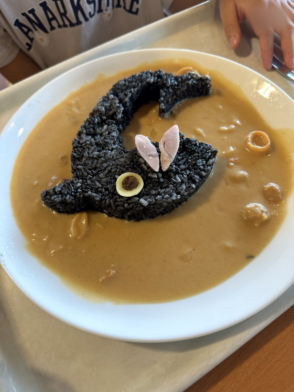 黒いごはんの、かわいいカレー。