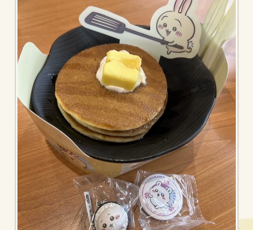 くら寿司×ちいかわ コラボメニュー うさぎのパァンッケーキ(友人提供)